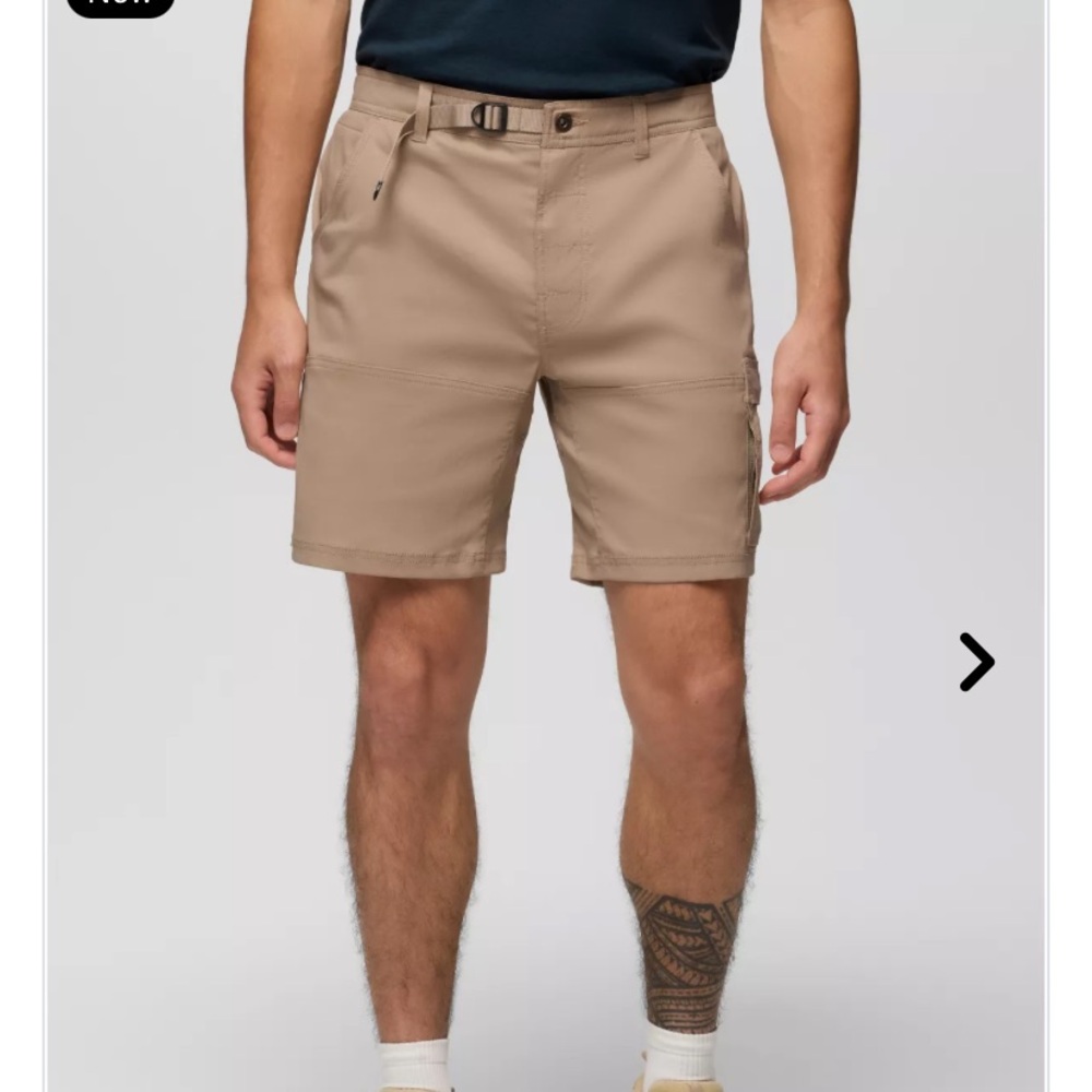 Prana Men’s Zion Stretch Shorts in khaki, size 30 waist